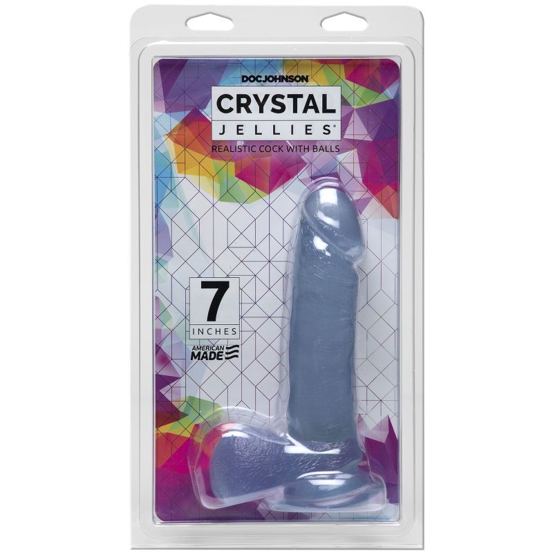 7 in Realistic Cock With Balls Clear image 2