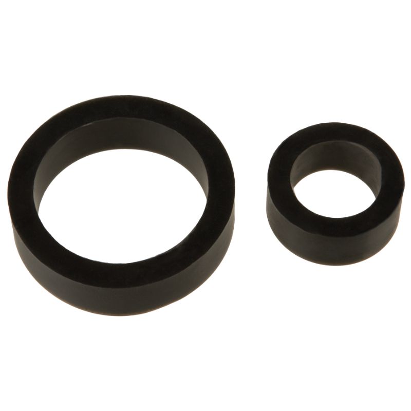 Silicone Cock Rings Double Pk Black image 1