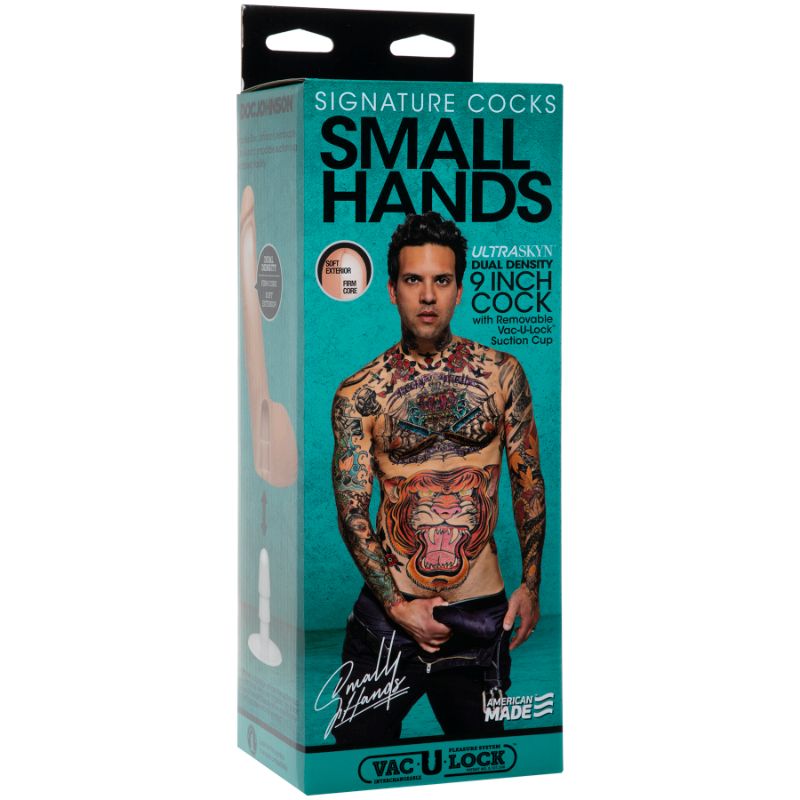 Small Hands Cock w Removable Vac-U-Lock Suction Cup Vanilla image 1