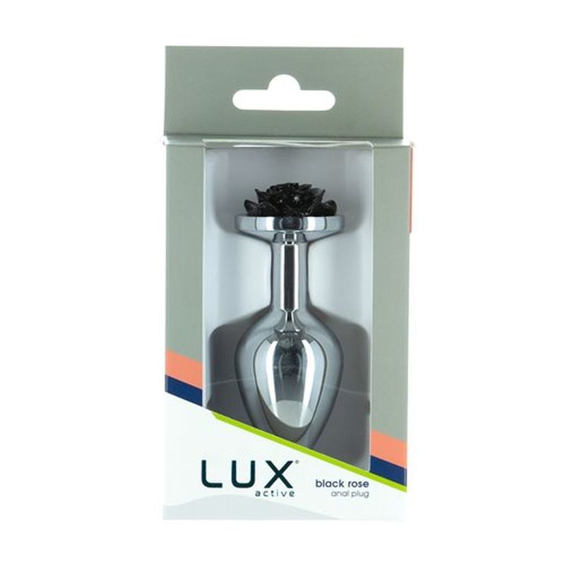 Black Rose 3in Metal Butt Plug image 1