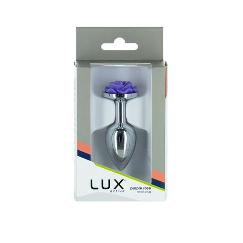 Purple Rose 3in Metal Butt Plug image 1