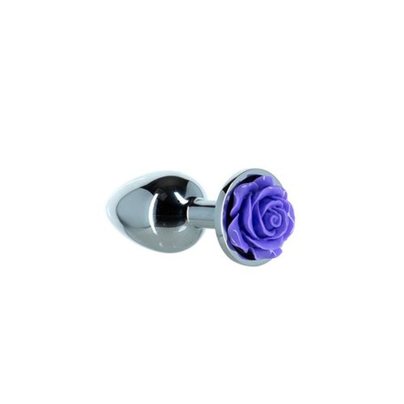 Purple Rose 3in Metal Butt Plug image 4