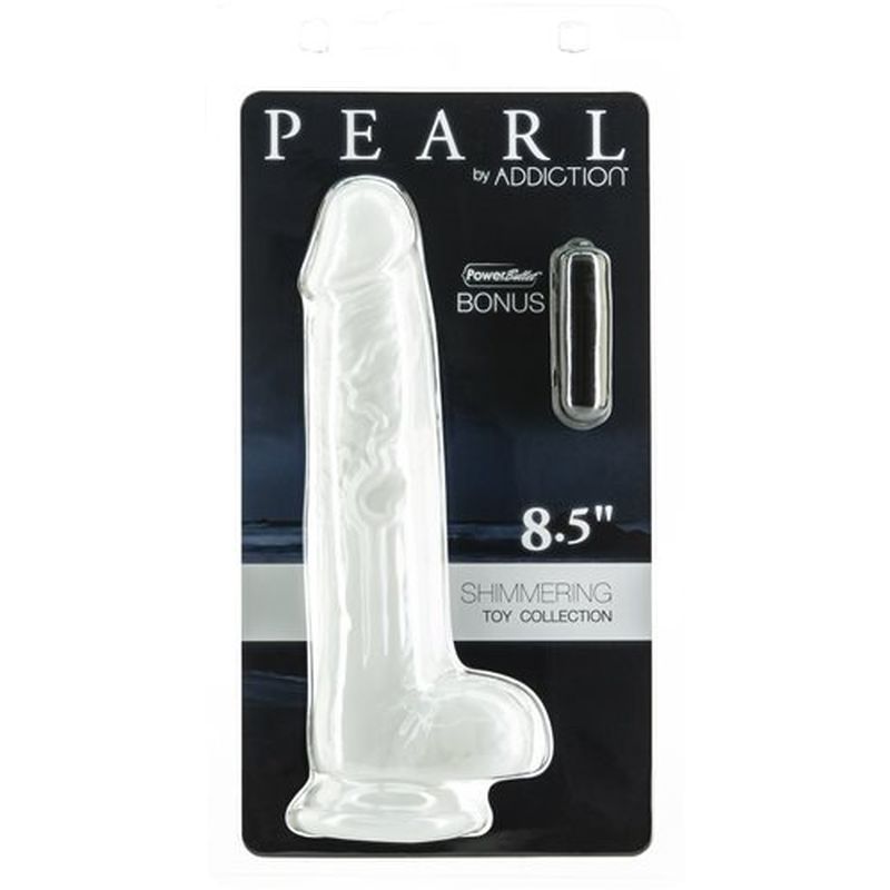 Pearl Dildo 8.5in Pearl White image 1