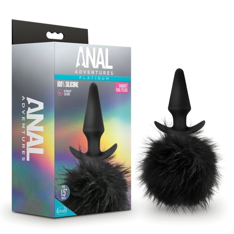 Anal Adventures Platinum Rabbit Tail Plug image 1