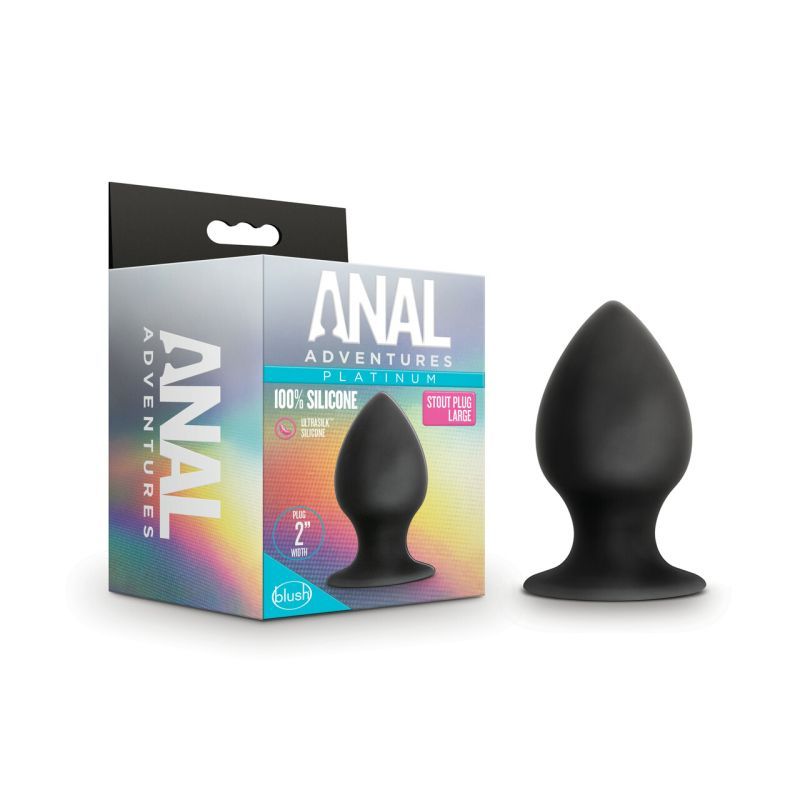 Anal Adventures Platinum Silicone Anal Stout Plug Large image 1
