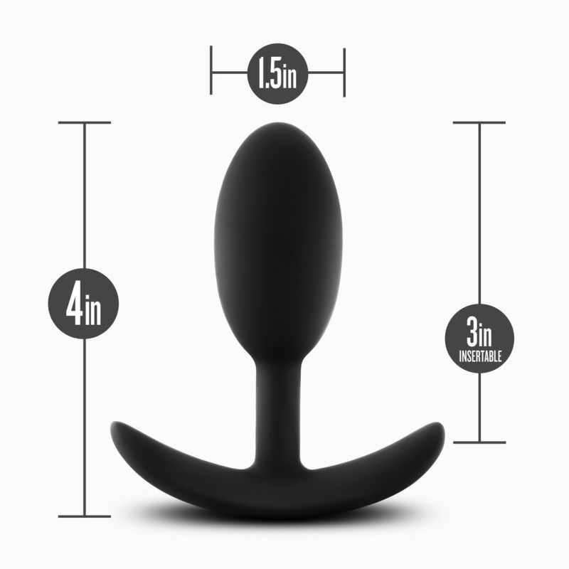 Anal Adventures Platinum Silicone Vibra Slim Plug Medium image 5