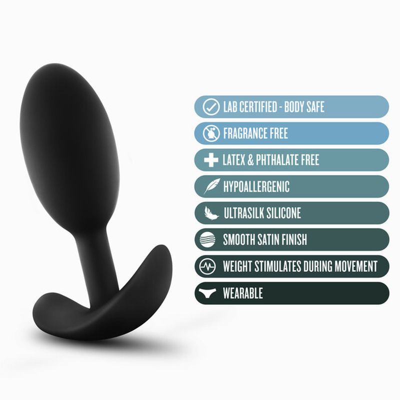 Anal Adventures Platinum Silicone Vibra Slim Plug Medium image 6