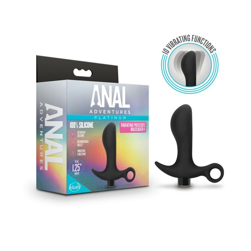 Anal Adventures Platinum Silicone Prostate Massager 01 image 1