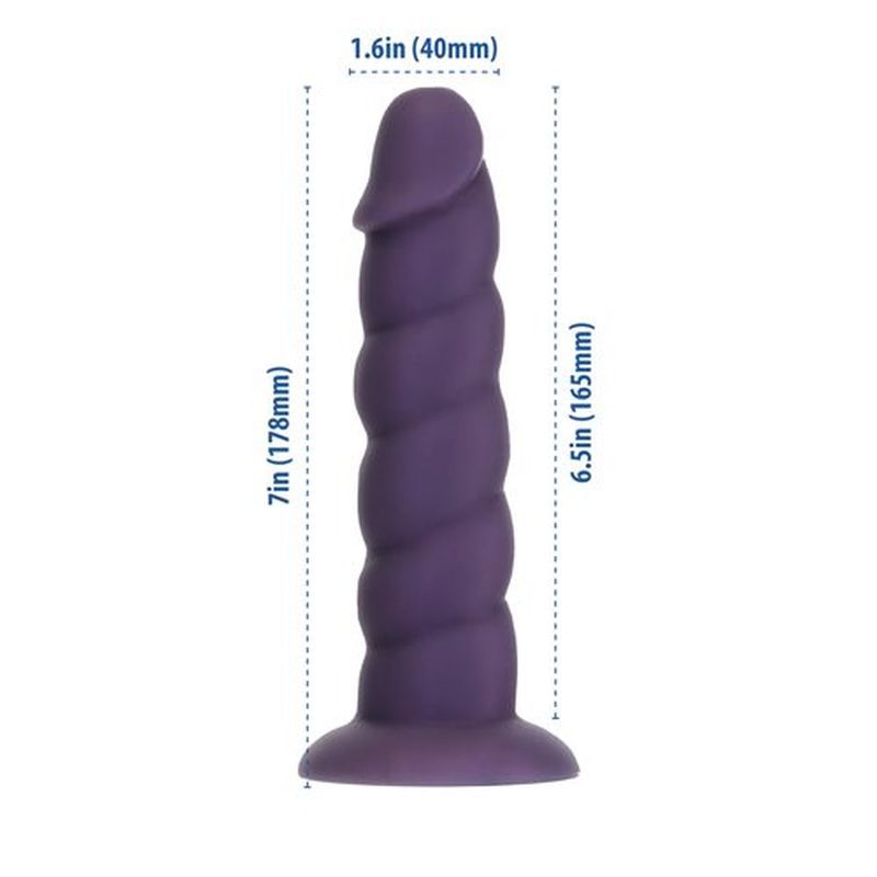 Unicorn Dildo 7in Purple image 4