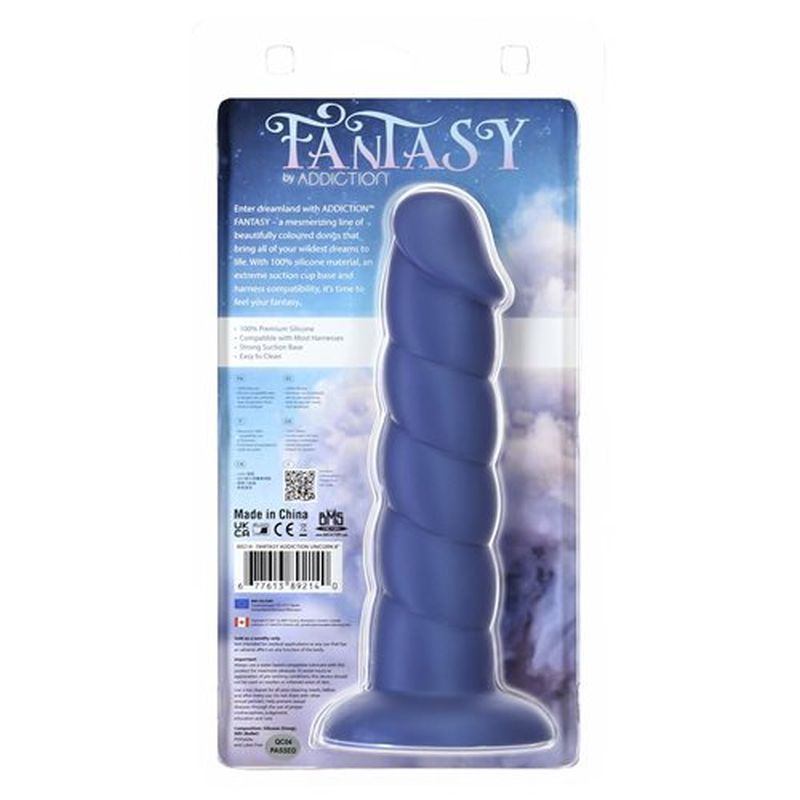 Unicorn Dildo 8in Blue image 1