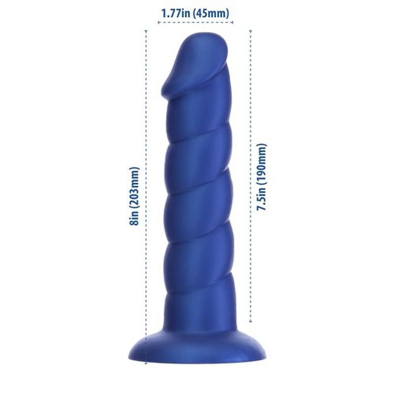 Unicorn Dildo 8in Blue image 4