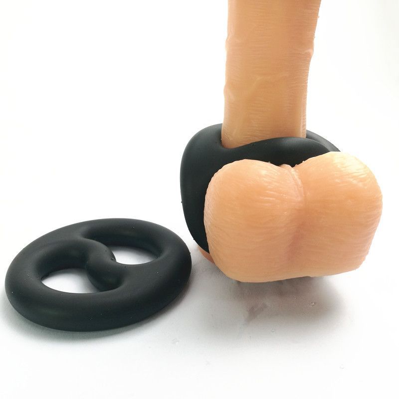 Brutus Yin Yang Silicone Cock and Ball Duo Ring image 6
