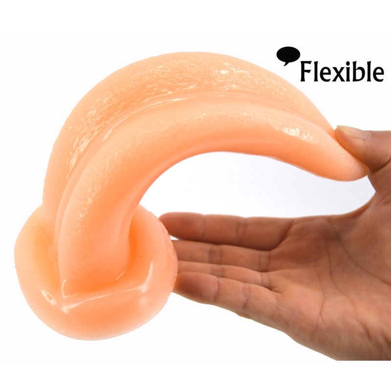 Tongue Shape Anal Plug Flesh image 4
