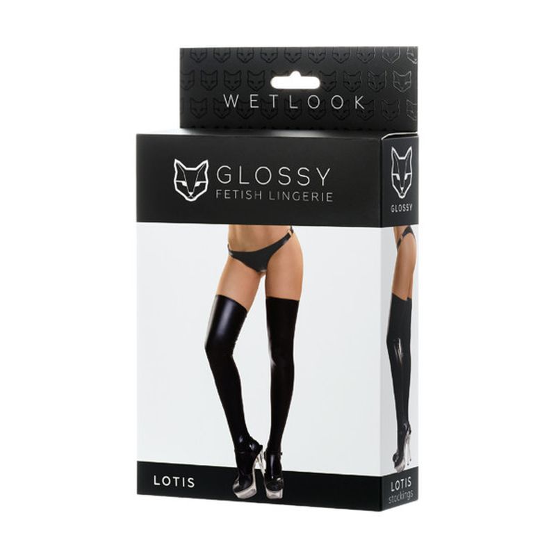 Glossy Wetlook Stockings Lotis image 3