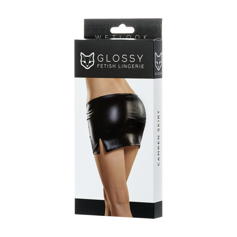 Glossy Wetlook Mini Skirt Camren image 10