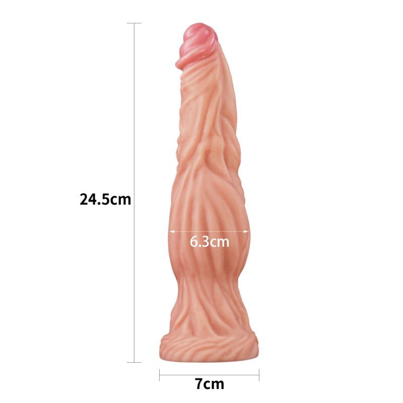 Nature Cock 9.5in Dual Layer Huge ALIEN Silicone Dildo image 2
