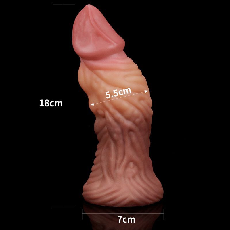 Nature Cock 7in Dual Layer Huge ALIEN Silicone Butt Plug Dildo image 4
