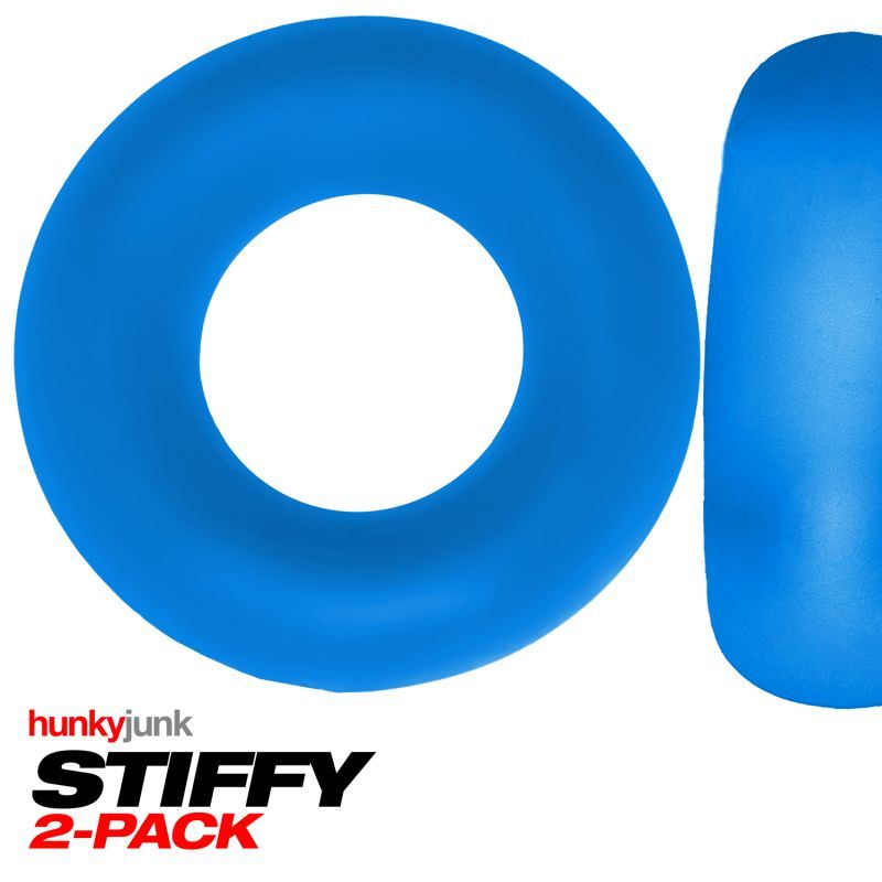 Stiffy 2 Pc Bulge Cockrings by HunkyJunk Teal Ice image 5