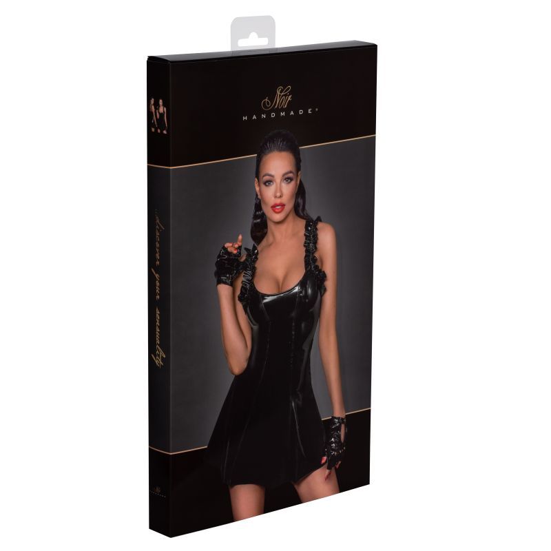 Short PVC dress w Frilled Shoulder Straps image 18