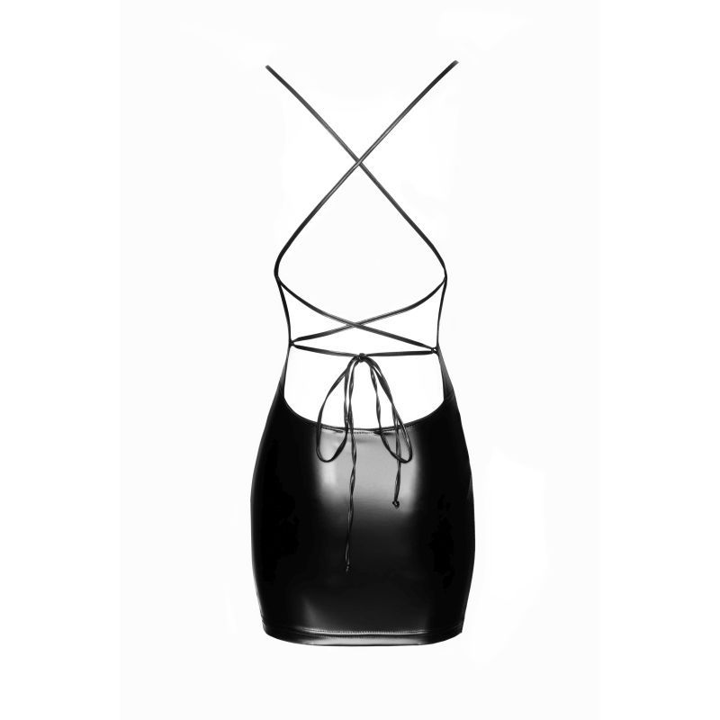 Power Wetlook Mini Dress w Lace Up Back image 17