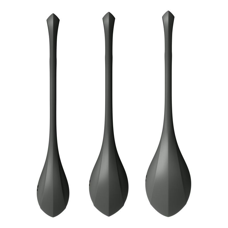 Satisfyer Yoni Power Balls 2 Black 3 Pc Set image 1