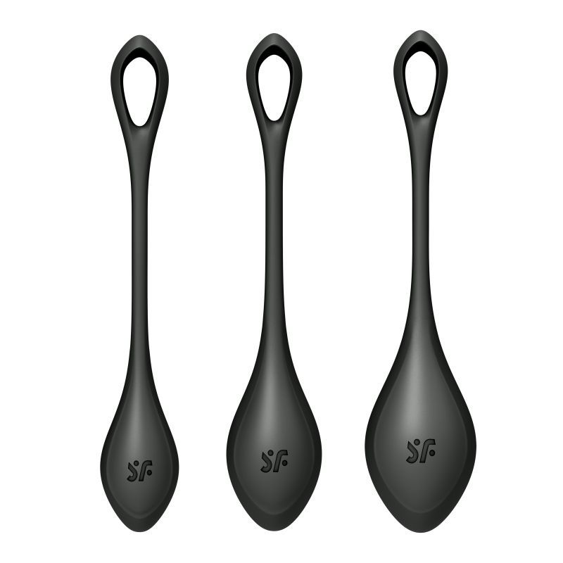 Satisfyer Yoni Power Balls 2 Black 3 Pc Set image 3