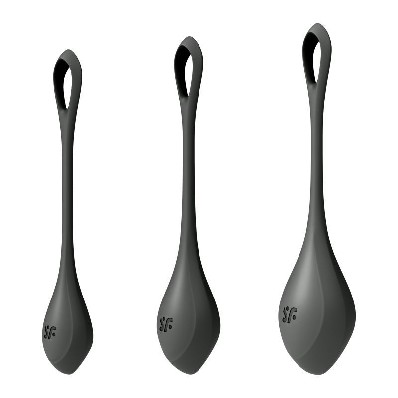 Satisfyer Yoni Power Balls 2 Black 3 Pc Set image 4