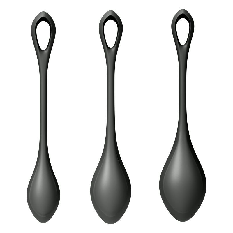 Satisfyer Yoni Power Balls 2 Black 3 Pc Set image 5