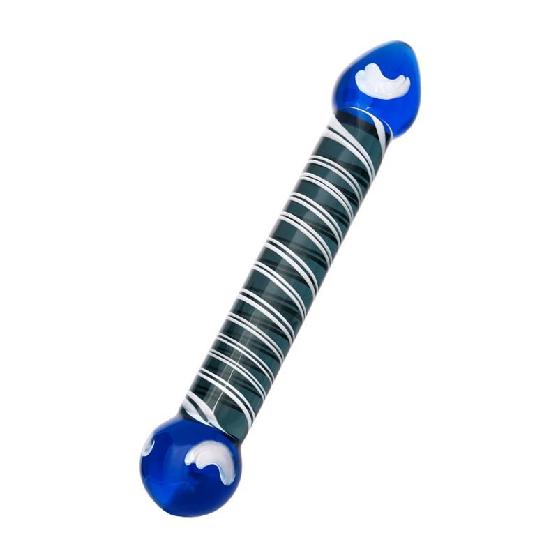 Sexus Glass Dildo Duo Blue 20cm image 2