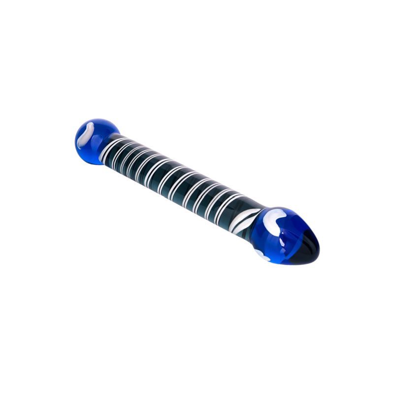 Sexus Glass Dildo Duo Blue 20cm image 3