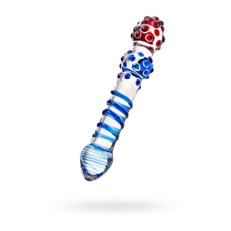 Sexus Glass Dildo Blue Red 20.5cm image 2