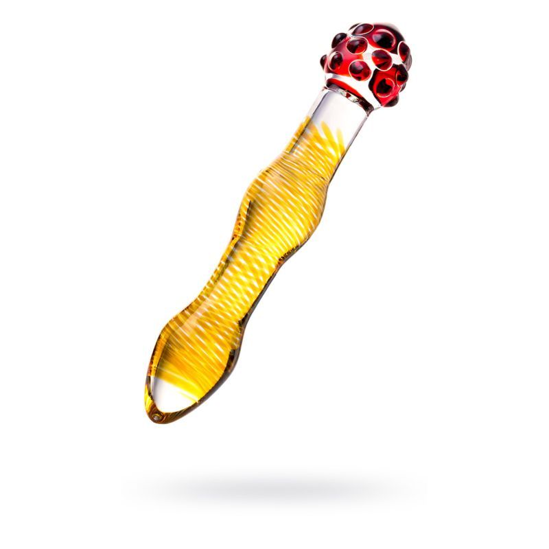 Sexus Glass Dildo Yellow and Red 20.5 cm image 2