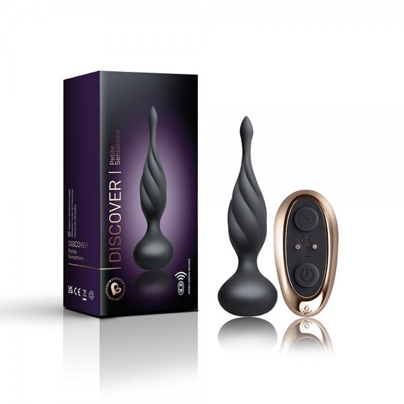 Petite Sensation Discover Butt Plug w Remote Black image 5