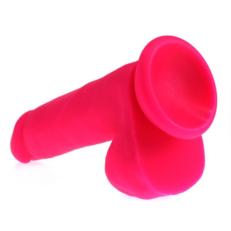 Thick Realistic Cock w Balls Pink image 3
