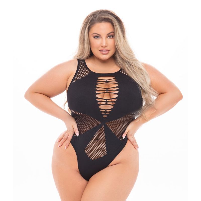 Duchess High Neck Bodysuit Black image 1