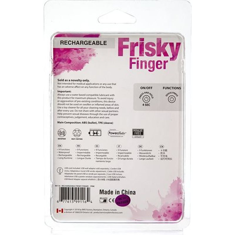 Frisky Finger Rechargeable Pink image 4