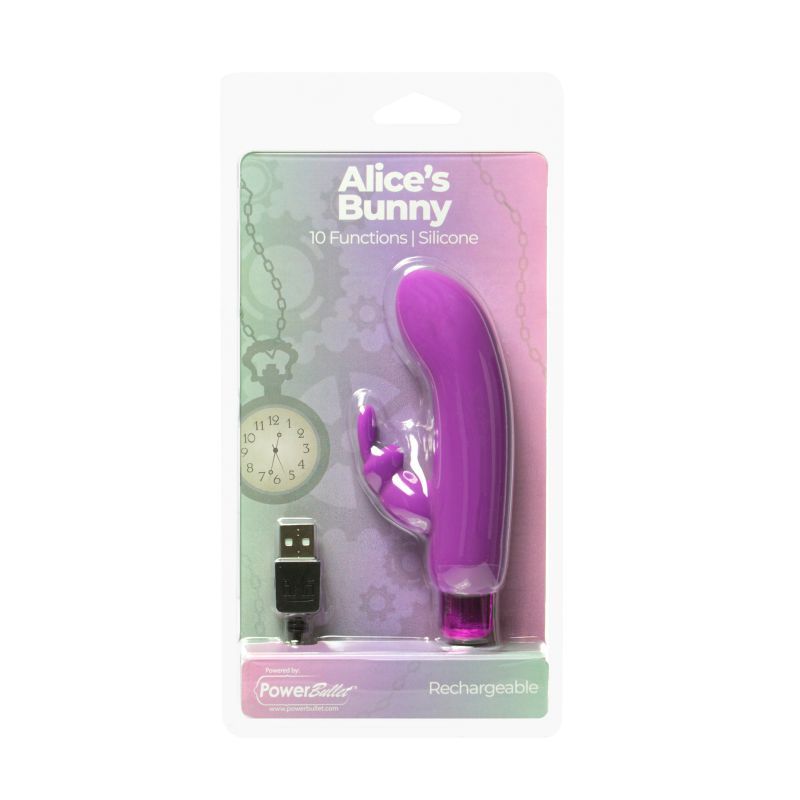 Alices Bunny Rechargeable Bullet w Rabbit Sleeve Purple image 4