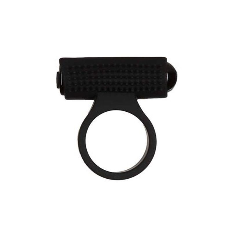 Power Bullet Cosmic Cock Ring w Bullet Black image 1