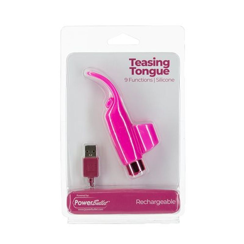 Power Bullet Teasing Tongue w Rechargeable Bullet Pink image 4