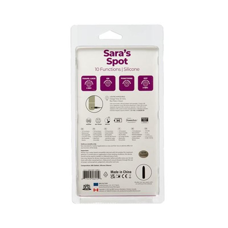 Power Bullet Sara’s Spot Vibrator Purple image 5