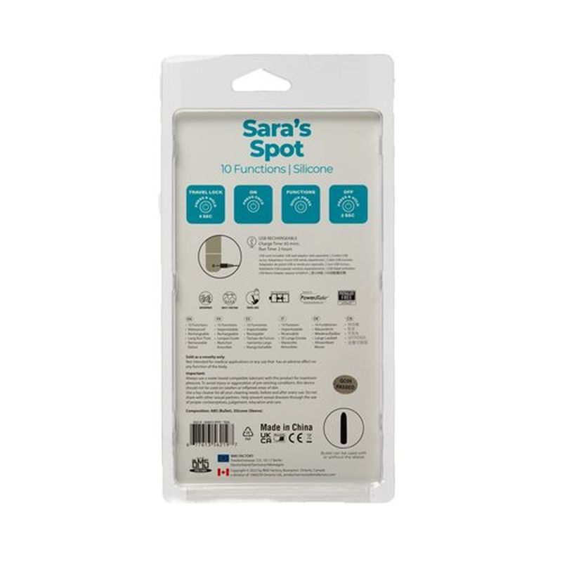 Power Bullet Sara’s Spot Vibrator Teal image 5