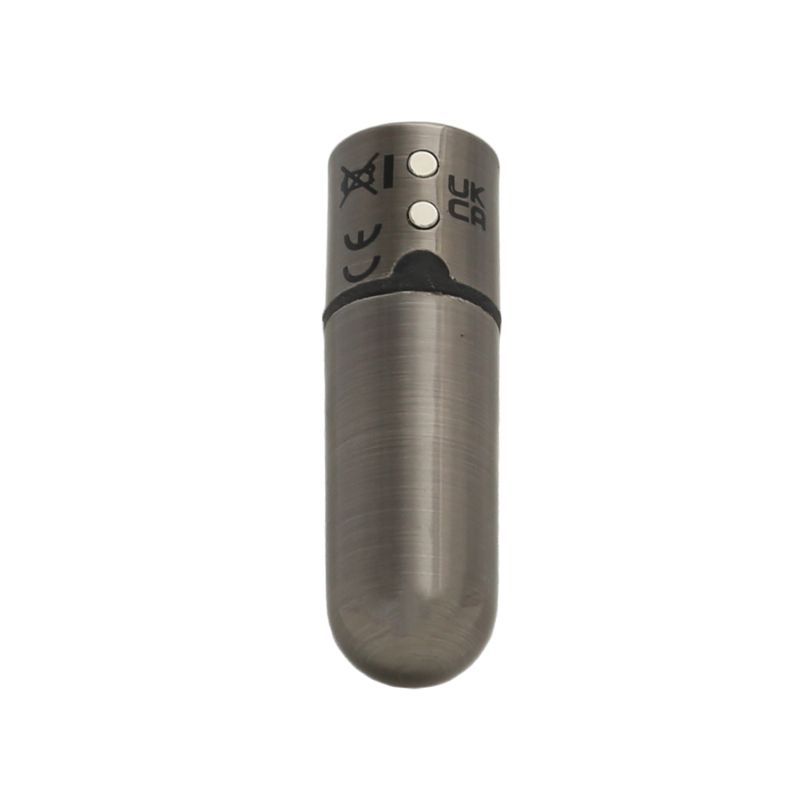 Power Bullet First Class 6cm Rechargeable w Crystal Gun Metal image 1