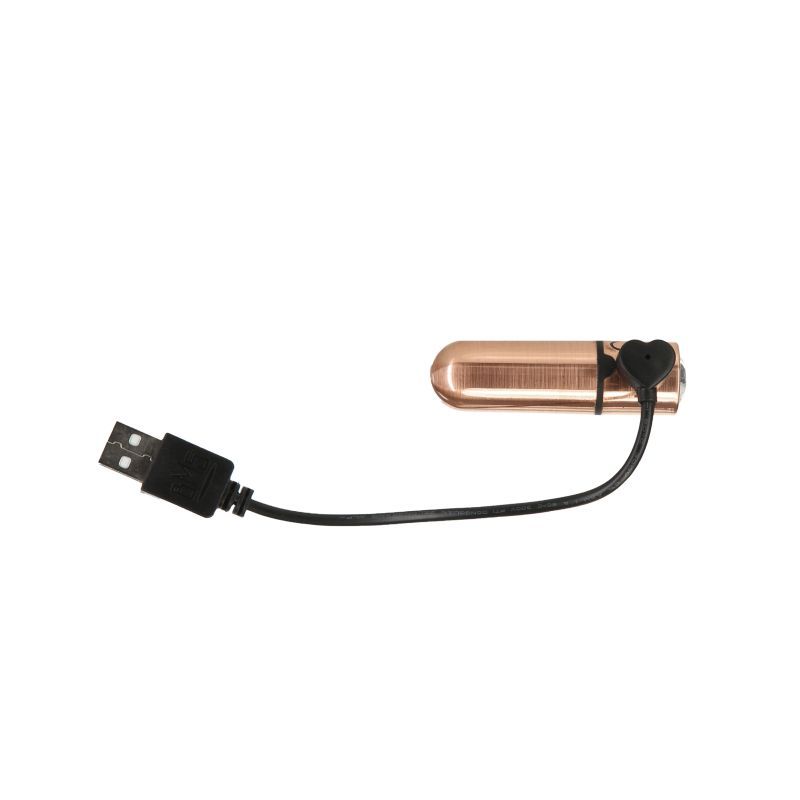 Power Bullet First Class 6cm Rechargeable w Crystal Rose Gold image 4