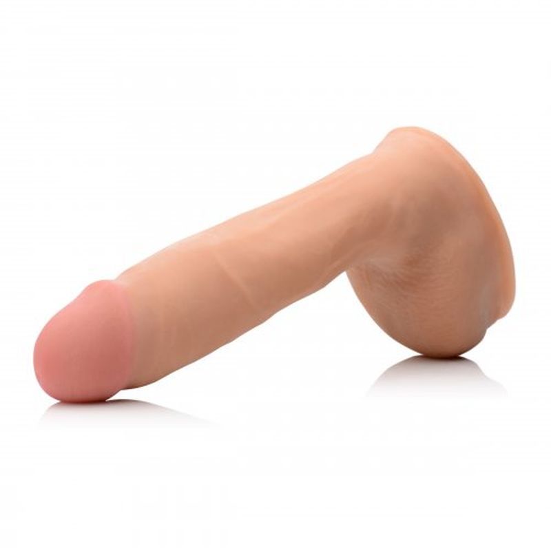 8in Dual Density Squirting Dildo w Balls Reservoir image 4