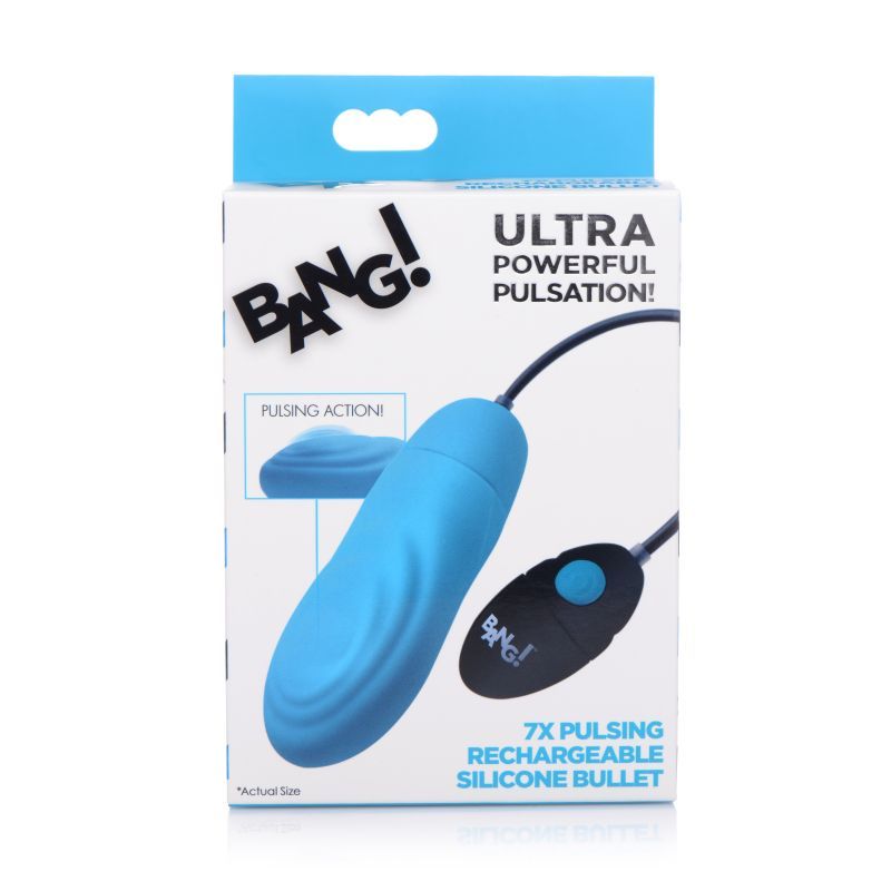 7X Pulsing Rechargeable Bullet Blue image 4