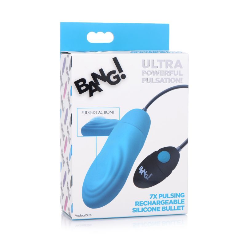 7X Pulsing Rechargeable Bullet Blue image 5