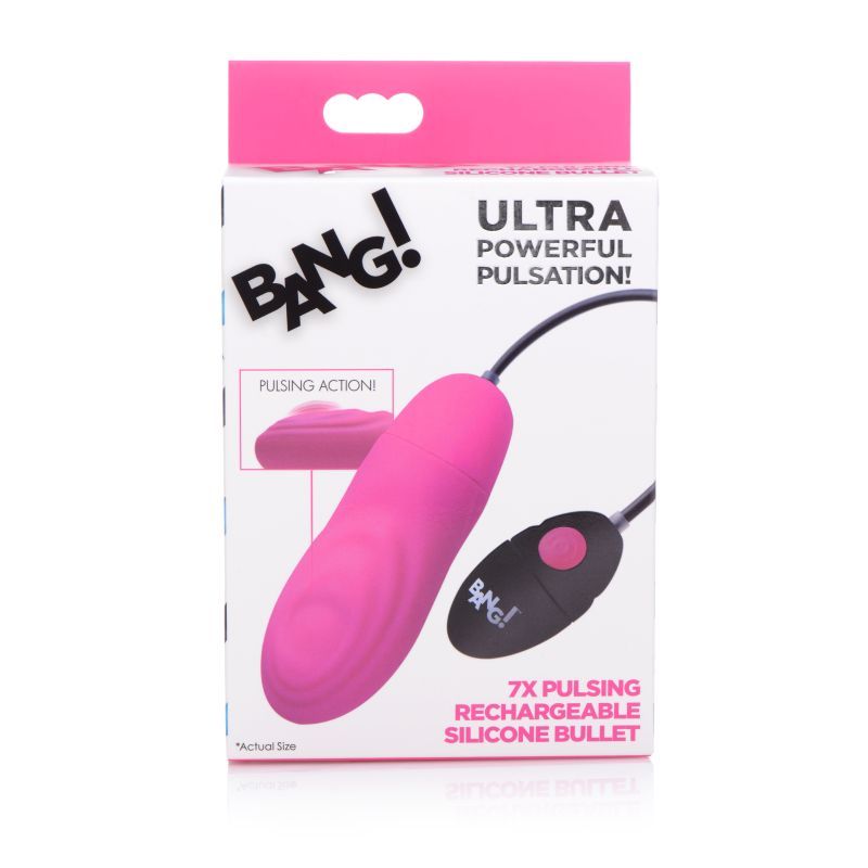 7X Pulsing Rechargeable Bullet Pink image 5