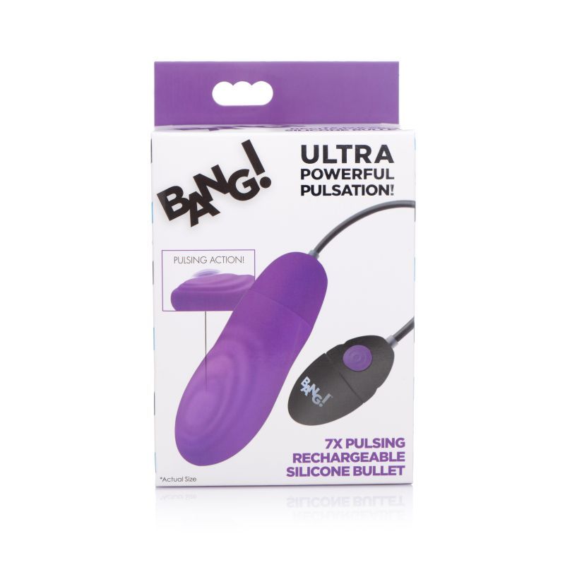 7X Pulsing Rechargeable Bullet Purple image 5