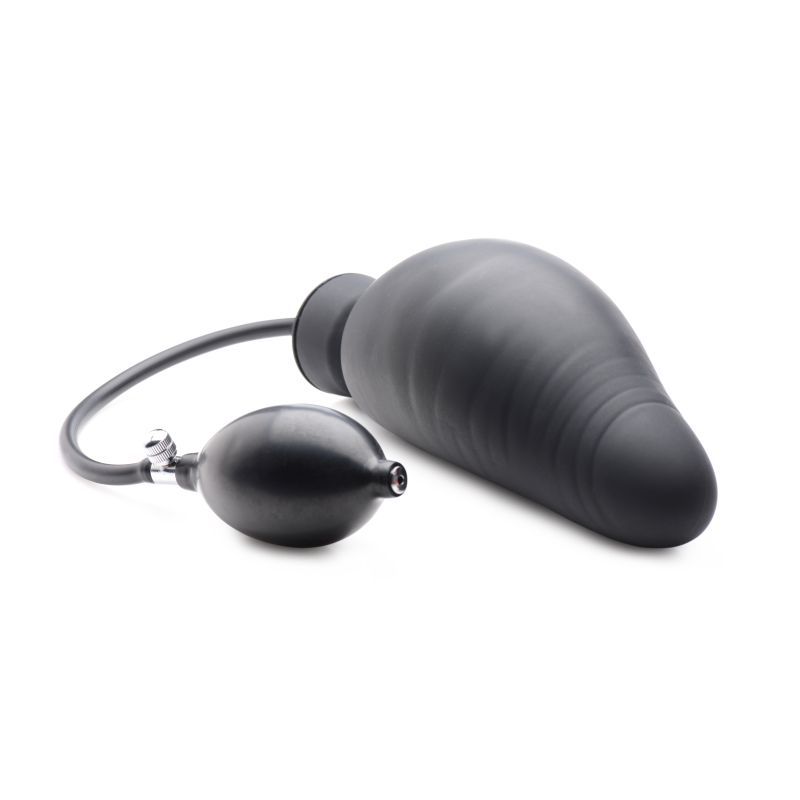 Dick Spand Inflatable Silicone Dildo Black image 4