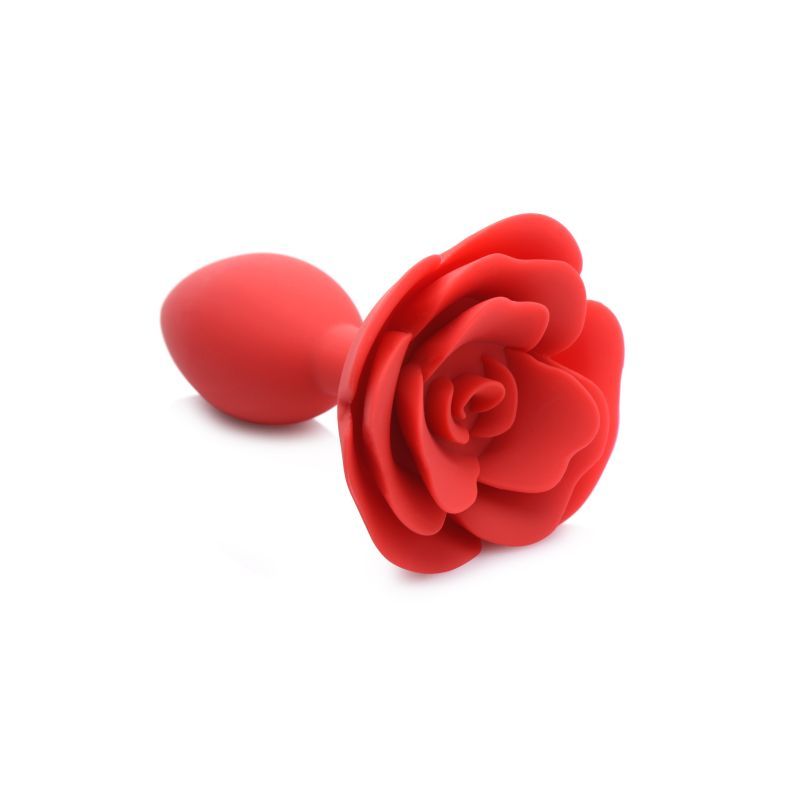 Booty Bloom Silicone Rose Plug Large Red image 1